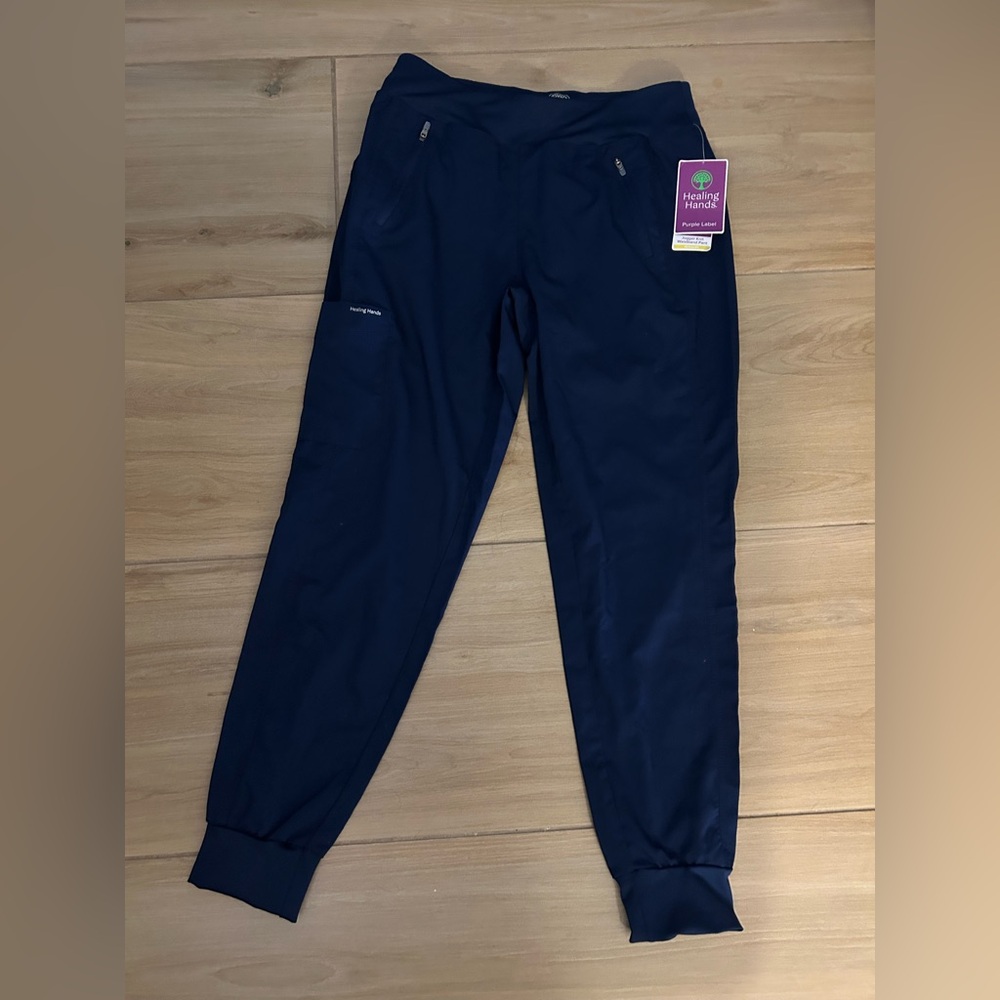 NEW Healing Hands Jogger Scrubs 6 Pocket Tara Scrub Pant 9233 Purple Label S - Picture 4 of 8